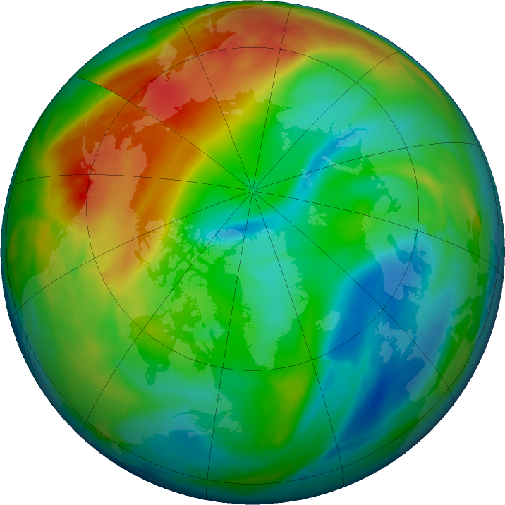 Arctic ozone map for 17 December 2023